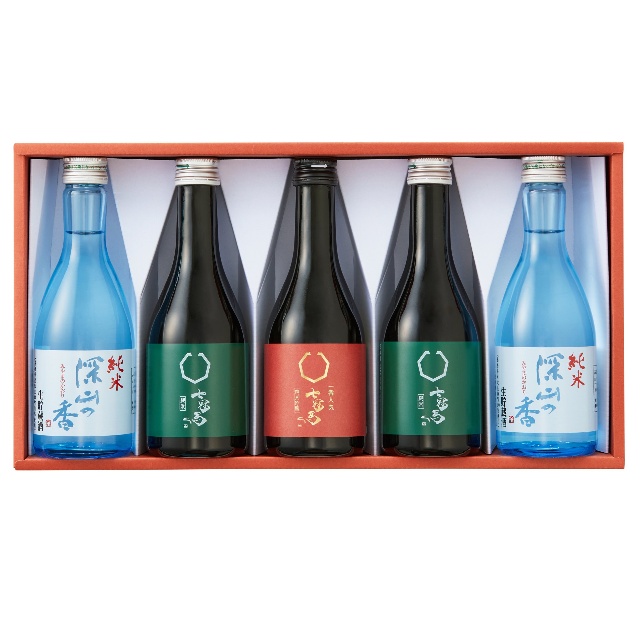 七冠馬・純米味わいセット［300ml 5本セット］（箱入り）